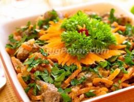 Glutton salad with meat