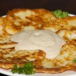 Potato pancakes: recipe