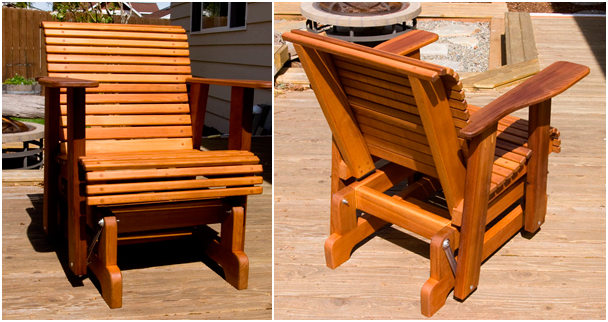 Jak zrobić własne drewniane krzesło wahadłowe Rysunki na szybowcu z bujanym fotelem