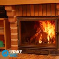 Fireplace in a small country house