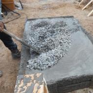 What kind of concrete is needed for the foundation of the house Mixing for the foundation