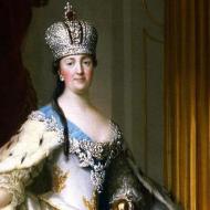 Կայսրուհի Եկատերինա II Մեծի կենսագրությունը - հիմնական իրադարձություններ, մարդիկ, ինտրիգներ