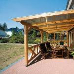 Do-it-yourself wooden canopy Decorative fastenings of wooden canopy pillars