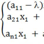 Matrix characteristic equation