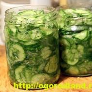 Cucumbers sliced ​​for the winter crisp without sterilization
