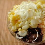 Cabbage Casserole sa oven, sunud-sunod na recipe, larawan