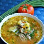 Chicken Kharcho soup, budget recipe