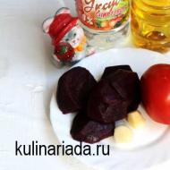 Beetroot salad with tomato