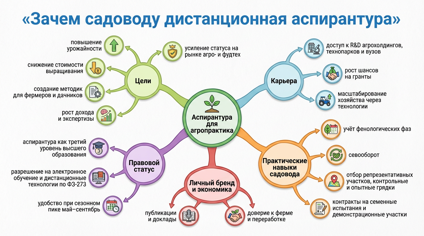 Схема аспиранта-садовода