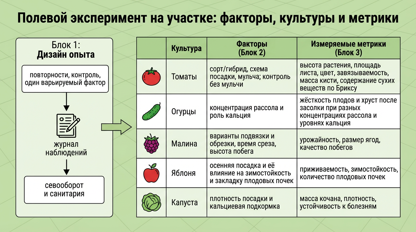 Полевой эксперимент на участке